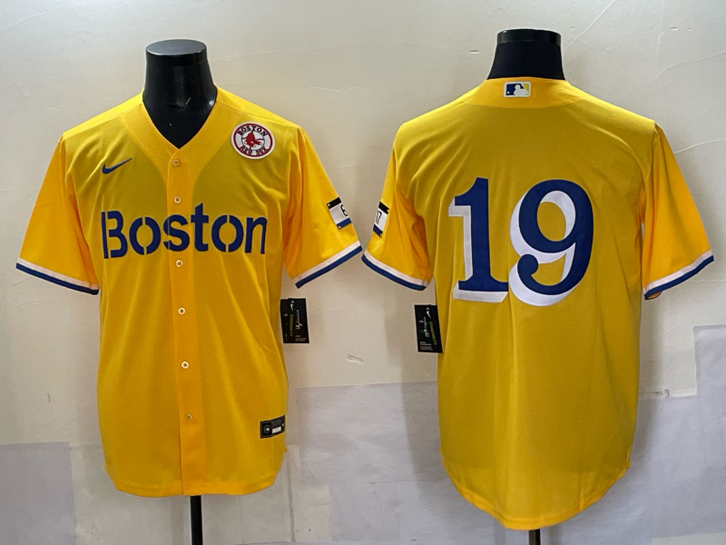 Men 2025 Boston Red Sox #19 Anthony yellow Nike MLB Jersey 008